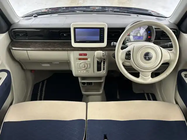 スズキ ラパン モード 愛知県 2021(令3)年 5.9万km ノクターンブルーパール/ホワイト 2トーンルーフ 禁煙車/7インチメモリナビ/（CD/Bluetooth/ワンセグTV/AM/FM)/バックカメラ/衝突軽減ブレーキ/レーンキープアシスト/後方クリアランスソナー/ETC/ドライブレコーダー/シートヒーター/ベンチシート/スマートキー/プッシュスタート/LEDヘッドライト/純正風呂マット/横滑り防止装置