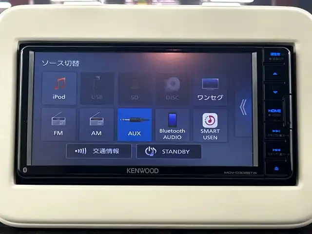 スズキ ラパン モード 愛知県 2021(令3)年 5.9万km ノクターンブルーパール/ホワイト 2トーンルーフ 禁煙車/7インチメモリナビ/（CD/Bluetooth/ワンセグTV/AM/FM)/バックカメラ/衝突軽減ブレーキ/レーンキープアシスト/後方クリアランスソナー/ETC/ドライブレコーダー/シートヒーター/ベンチシート/スマートキー/プッシュスタート/LEDヘッドライト/純正風呂マット/横滑り防止装置