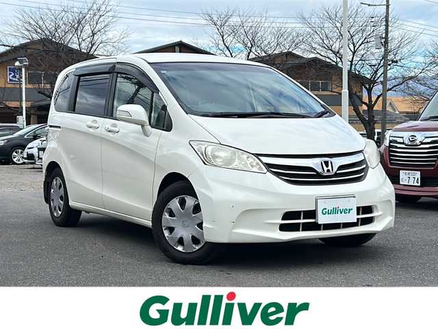 ホンダ フリード G ジャストセレクション 群馬県 2012(平24)年 7.1万km プレミアムホワイトパール ワンオーナー/ヘッドライトレベライザー/純正フロアマット/ウィンカーミラー/バイザー/ETC/純正SDナビ（TV.CD.DVD.Bluetooth）/アイドリングストップ/片側パワースライドドア/電動格納ミラー/スペアキー/パワーウィンドウ/パワーステアリング/盗難装置