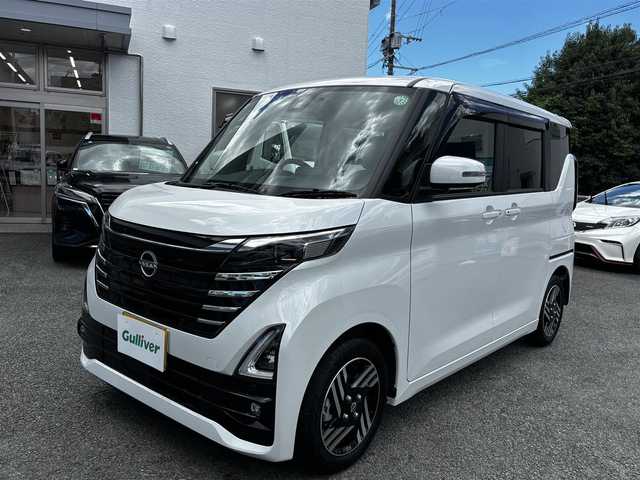 日産 ルークス HWS X プロパイロットED 熊本県 2024(令6)年 0.3万km ホワイトパール ワンオーナー/純正9インチナビ（MM223D-L）/【フルセグTV/Bluetooth/AM/FM】/全周囲カメラ/両側パワースライドドア/プロパイロット/エマージェンシーブレーキ/レーダークルーズコントロール/コーナーセンサー/標識表示/先行車発進警告/レーンアシスト/オートホールド/純正14インチAW/オートLEDライト/フォグランプ/シートバックテーブル/ナビ連動ドライブレコーダー/プッシュスタート/スマートキー/アイドリングストップ/純正フロアマット/純正ドアバイザー/盗難防止装置/保証書/取扱説明書