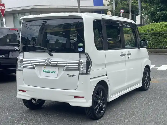 ダイハツ タント カスタム RS トップED SA Ⅲ 神奈川県 2017(平29)年 6.3万km パールホワイトⅢ ワンオーナー/スマートシスト3/純正ナビ/CD/DVD/フルセグ/Bluetooth/バックカメラ/ETC車載器/両側パワースライドドア/LEDヘッドランプ/運転席シートヒーター/合皮/ファブリックコンビシート/社外アルミ(純正アルミ車内あり)/スマートキー/保証書/取説あり