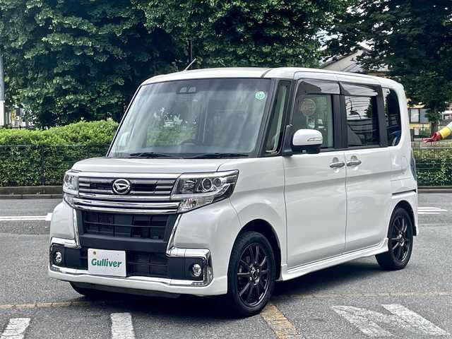 ダイハツ タント カスタム RS トップED SA Ⅲ 神奈川県 2017(平29)年 6.3万km パールホワイトⅢ ワンオーナー/スマートシスト3/純正ナビ/CD/DVD/フルセグ/Bluetooth/バックカメラ/ETC車載器/両側パワースライドドア/LEDヘッドランプ/運転席シートヒーター/合皮/ファブリックコンビシート/社外アルミ(純正アルミ車内あり)/スマートキー/保証書/取説あり