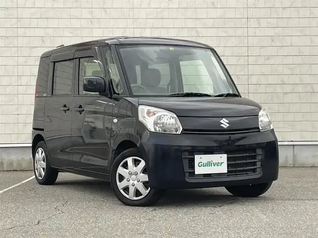 スズキ スペーシア X 富山県 2013(平25)年 7.6万km ブルーイッシュブラックパール3 社外SDナビ/ＴＶ/パワースライドドア/スマートキー/プッシュスタート/アイドリングストップ/パワーウインドウ/パワーステアリング/オートエアコン/フロアマット/ドアバイザー/Ｗエアバック/ＡＢＳ