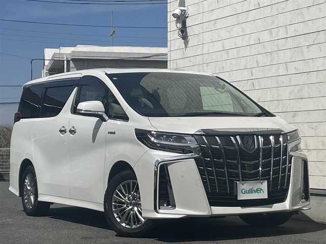 トヨタ アルファードハイブリット SR Cパッケージ 埼玉県 2018(平30)年 6.3万km ホワイトパールクリスタルシャイン AIS検査済み/OP/サンルーフ/OP/JBLメーカーナビゲーション/OP/後席フリップダウンモニター/（Ｖ１２Ｔ－Ｒ６８Ｃ）/プリクラッシュセーフティ/バックモニター/両側電動スライドドア/パワーバックドア/ステアリングヒーター/レザーシート/シートヒーター/シートクーラー /クリアランスソナー/スペアキー１本/新車保証書/取扱説明書