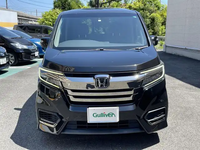 ホンダ ステップワゴン スパーダ クルスピセンシング 静岡県 2018(平30)年 8.6万km プレミアムスパークルブラックパール ワンオーナー/純正10インチナビ/フルセグTV/DVD/CD/BT/SD/MSV/バックカメラ/ハーフレザーシート/両側パワースライドドア/衝突軽減ブレーキ/レーンキープアシスト/レーダークルーズコントロール/ギャザーズ前方ドライブレコーダー/LEDヘッドライト/LEDフォグ/ビルトインETC/パドルシフト/スマートキー×2/保証書/取扱説明書/ナビ取扱説明書/R3/5点検記録簿有