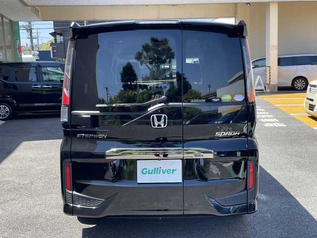 ホンダ ステップワゴン スパーダ クルスピセンシング 静岡県 2018(平30)年 8.6万km プレミアムスパークルブラックパール ワンオーナー/純正10インチナビ/フルセグTV/DVD/CD/BT/SD/MSV/バックカメラ/ハーフレザーシート/両側パワースライドドア/衝突軽減ブレーキ/レーンキープアシスト/レーダークルーズコントロール/ギャザーズ前方ドライブレコーダー/LEDヘッドライト/LEDフォグ/ビルトインETC/パドルシフト/スマートキー×2/保証書/取扱説明書/ナビ取扱説明書/R3/5点検記録簿有