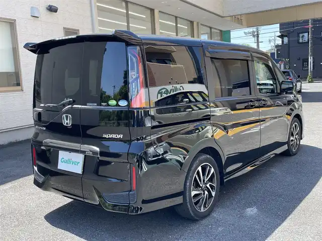ホンダ ステップワゴン スパーダ クルスピセンシング 静岡県 2018(平30)年 8.6万km プレミアムスパークルブラックパール ワンオーナー/純正10インチナビ/フルセグTV/DVD/CD/BT/SD/MSV/バックカメラ/ハーフレザーシート/両側パワースライドドア/衝突軽減ブレーキ/レーンキープアシスト/レーダークルーズコントロール/ギャザーズ前方ドライブレコーダー/LEDヘッドライト/LEDフォグ/ビルトインETC/パドルシフト/スマートキー×2/保証書/取扱説明書/ナビ取扱説明書/R3/5点検記録簿有