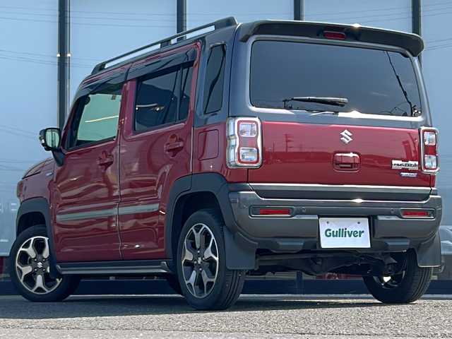 スズキ ハスラー HYBRID X ターボ 山形県 2022(令4)年 3.6万km フェニックスレッドパール/ガンメタリック2トーンルーフ ワンオーナー/4WD/デュアルカメラブレーキサポート/アダプティブクルーズコントロール/横滑り防止装置/レーンキープアシスト/全方位カメラ/コーナーセンサー/ドライブレコーダー/純正ナビ/（Bluetooth/AM/FM/CD/DVD)/テレビキャンセラー/DN席シートヒーター/ETC/社外フロアマット/スマートキー×２/保証書/取扱説明書/記録簿/純正アルミホイール/社外冬タイヤ積込み/（165/60/R15)4mm