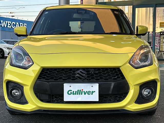 スズキ スイフト スポーツ セーフティPKG 愛知県 2019(平31)年 4.4万km チャンピオンイエロー 禁煙車/Carrozzeria社外ナビ/　AM/FM/HDMI/DISC/BT/USB/フルセグTV/HKSマフラー/純正フルエアロ/前後ドライブレコーダー/バック・全方位カメラ/レーンキープアシスト/追従機能付きクルーズコントロール/衝突被害軽減システム/横滑り防止装置/USB入力端子/ETC/オートライト/HIDヘッドライト/フォグランプ/純正フロアマット/純正17インチAW/純正ドアバイザー/W＋サイドエアバッグ/保証書/取説