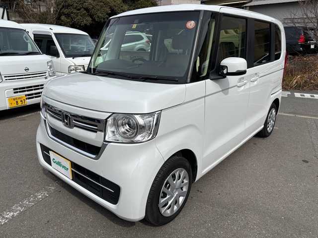 ホンダ Ｎ ＢＯＸ L 福岡県 2023(令5)年 0.8万km プラチナホワイトパール ワンオーナー/ギャザーズSDナビ/　CD、SD、USB、BT/ETC/レーダークルーズコントロール/バックカメラ/ホンダセンシング/360°ドライブレコーダー/オードライト/片側パワースライドドア/車いすスロープ/プッシュスタート/リアコーナーセンサー/ステアリングリモコン/保証書/説明書/スペアキー×1