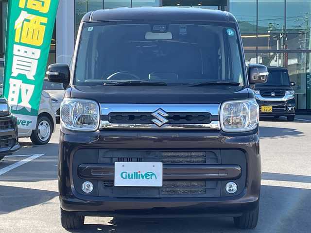 スズキ スペーシア HYBRID X 長野県 2019(令1)年 4.1万km アーバンブラウンパールメタリック 禁煙車/4WD/両側電動スライドドア/KENWOODメモリナビ【MDV-D7068TW】/(Bluetooth/フルセグTV/iPod/CD/DVD/FM/AM)/バックカメラ/前方ドライブレコーダー/前席シートヒーター/衝突被害軽減システム/クリアランスソナー/レーンキープアシスト/後方コーナーセンサー/純正アルミホイール/純正フロアマット/パワーモード/オートマチックハイビーム/オートライト/LEDヘッドライト/フォグランプ/ドアバイザー/アイドリングストップ/スマートキー/プッシュスタート/サイドエアバッグ/盗難防止装置/ABS/横滑り防止装置/パワーステアリング/パワーウインドウ/取扱説明書