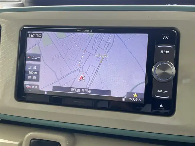 ダイハツ ムーヴ キャンバス G メイクアップ リミテッド　SAⅢ 埼玉県 2018(平30)年 2.6万km シャイニングホワイトパール/ファインミントメタリック 社外ナビ（7インチ）/→Bluetooth、CD、DVD、SD、USB、ipod、AUX、TV、AM、FM/両側パワースライドドア/ビルトインETC/LEDヘッドライト/オートハイビーム/コーナーセンサー（リアのみ）/スマートアシスト/先行車発進お知らせ機能/衝突回避支援ブレーキ機能/衝突警報機能/ブレーキ制御付誤発進抑制機能（前方・後方）/車線逸脱警報機能/路側逸脱警報機能/ふらつき警報