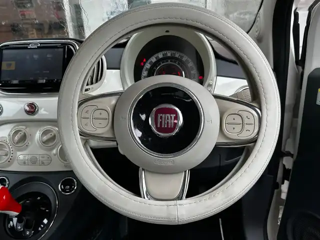 フィアット ５００ スーパーポップ コッチネッラ 富山県 2017(平29)年 7.2万km ボサノバホワイト 社外SDナビ/AM/FMラジオ/フルセグTV/DVD再生/アイドリングストップ/セミオートマ/マニュアルAC/ETC/本革巻きステアリング/ダブル＆サイドエアバッグ/盗難防止装置/火災防止装置