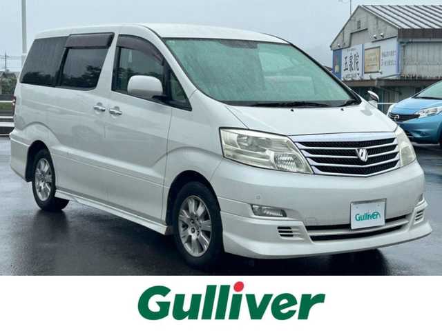 トヨタ アルファード Ｇ AX Lエディション 和歌山県 2005(平17)年 14.7万km 白 純正ナビ/バックカメラ/片側パワースライドドア/コーナーセンサー/ウッドコンビ/ステアリングリモコン/HID/ETC/電動格納ミラー/オートライト/マット/バイザー/シートカバー/純正アルミホイール/キーレス