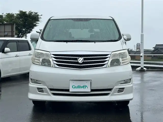 トヨタ アルファード Ｇ AX Lエディション 和歌山県 2005(平17)年 14.7万km 白 純正ナビ/バックカメラ/片側パワースライドドア/コーナーセンサー/ウッドコンビ/ステアリングリモコン/HID/ETC/電動格納ミラー/オートライト/マット/バイザー/シートカバー/純正アルミホイール/キーレス