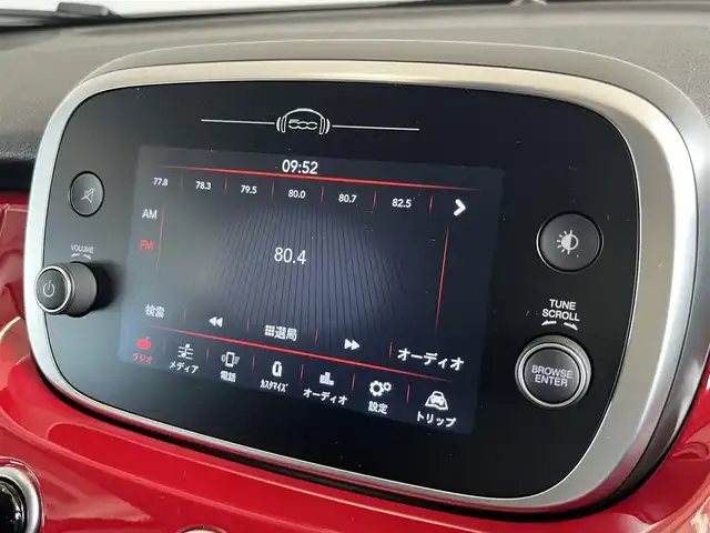 フィアット ５００Ｘ クロス 山形県 2020(令2)年 4.4万km 赤 セーフティアシスト/純正ディスプレイオーディオ/レーンキープアシスト/ブラインドスポットモニター/レザーシート/バックカメラ/コーナーセンサー/フォグランプ/ルーフレール/パドルシフト