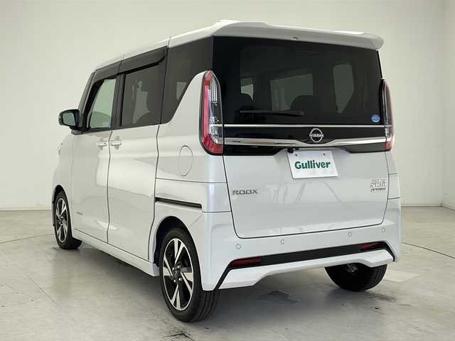 日産 ルークス HWS Gターボ アーバンクロム プロパイロットED 千葉県 2021(令3)年 1.2万km ホワイトパール 衝突軽減/横滑り防止/ダブルサイドエアバッグ/オートライト/純正テレビナビ/BT/CD/DVD/USB/SD/AUX/両側パワスラ/全方位カメラ/ビルトインETC/スマートキー/プッシュスタート/純正アルミホイール/純正マット/電動格納ドアミラー