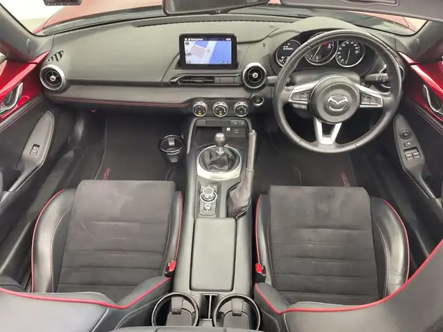 マツダ ロードスター RS 鹿児島県 2019(平31)年 3.3万km ソウルレッドクリスタルM 純正SDナビ/（AM/FM/CD/DVD/Bluetooth/フルセグテレビ）/BOSEサウンドシステム/クルーズコントロール/アダプティブLEDヘッドライト/車線逸脱警報/衝突被害軽減ブレーキ/ETC/シートヒーター/ドライブレコーダー/ステアリングリモコン/純正フロアマット/純正AW16インチ/リアコーナーセンサー/スマートキー/禁煙車
