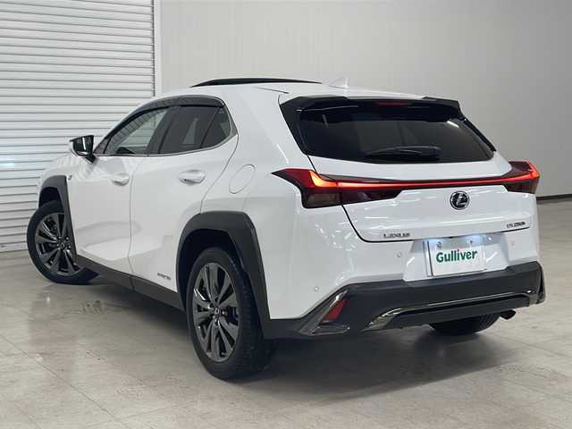 レクサス ＵＸ 250h Fスポーツ 熊本県 2019(令1)年 4.1万km ホワイトノーヴァガラスフレーク サンルーフ/レザーシート/純正ナビ（ＣＤ/ＤＶＤ/フルセグ）/方位カメラ/前後ドライブレコーダー/ビルトインETC/社外GPSレーダー/PCSプリクラッシュセーフティ/BSMブラインドスポットモニター/LTAレーントレーシングアシスト(操舵支援有)/RCTAリヤクロストラフィックアラート/ASCアクティブサウンドコントロール/クリアランスソナー/HUDヘッドアップディスプレイ/レーダークルーズコントロール/電動リアゲート/パワーシート/メモリーシート/シートヒーター/革巻きステアリング/ステアリングヒーター/ステアリングスイッチ/パドルシフト/ECO/NOMAL/SPORT/EV　MOOD/スペアキー2本あり