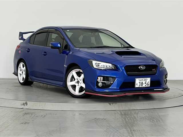 スバル ＷＲＸ ＳＴＩ STI 宮城県 2014(平26)年 10.9万km WRブルーパール ４ＷＤ　/IC付ターボ /リア/サイドエアロ /バックカメラ　/ナビ（ＣＤ／ＤＶＤ／ＢＴ／フルセグＴＶ）　/オートライト　/横滑り防止装置　/ＥＴＣ　/ハーフレザーシート /プッシュスタート /スマートキー /ドラレコ/社外アルミホイール