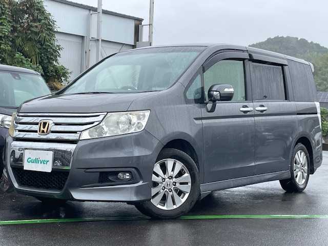 ホンダ ステップワゴン スパーダ Z HDDナビED 静岡県 2012(平24)年 11.9万km ポリッシュドメタルメタリック 純正HDDナビ/ワンセグ/バックカメラ/両側パワースライドドア/ETC/純正フロアマット/HID/オートライト