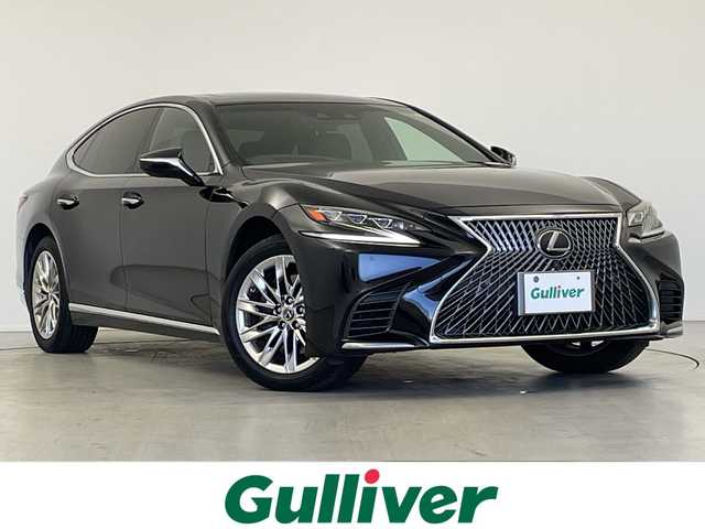 レクサス ＬＳ 500 Iパッケージ 岐阜県 2018(平30)年 4.9万km ブラック サンルーフ/パノラミックビューモニター/ブラインドスポットモニター/ヘッドアップディスプレイ/純正ナビ/　(ラジオ/フルセグTV/Bluetooth/DISC)/プリクラッシュセーフティ/レーンキープアシスト/コーナーセンサー/オートハイビーム/レーダークルーズコントロール/パドルシフト/ビルトインETC2.0/レザーシート/シートヒーター/ベンチレーション/パワーシート/シートメモリ/ハンドルヒーター/純正アルミホイール/純正フロアマット