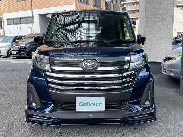 トヨタ ルーミー カスタムG－T 大阪府 2024(令6)年 0.8万km レーザーブルークリスタルシャイン ワンオーナー/純正ナビ/フルセグテレビ/AM/FM/SD/BT/USB/HDMI/CD/DVD/バックカメラ/アイドリングストップ/ウィンカーミラー/レーダークルーズコントロール/プッシュスタート/両側パワースライドドア/ビルトインETC2.0/ドライブレコーダー/シートヒーター/純正フロアマット/純正AW/コーナーセンサー/ウォークスルー/フルフラットシート/保証書/取扱説明書