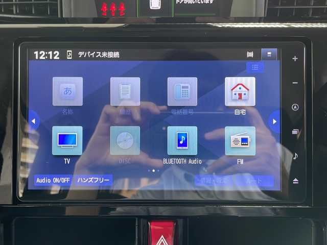トヨタ ルーミー カスタムG－T 大阪府 2024(令6)年 0.8万km レーザーブルークリスタルシャイン ワンオーナー/純正ナビ/フルセグテレビ/AM/FM/SD/BT/USB/HDMI/CD/DVD/バックカメラ/アイドリングストップ/ウィンカーミラー/レーダークルーズコントロール/プッシュスタート/両側パワースライドドア/ビルトインETC2.0/ドライブレコーダー/シートヒーター/純正フロアマット/純正AW/コーナーセンサー/ウォークスルー/フルフラットシート/保証書/取扱説明書