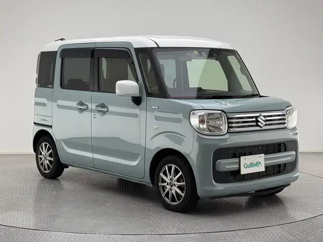 スズキ スペーシア HYBRID X 兵庫県 2022(令4)年 2.8万km オフブルーメタリック/ホワイト2トーン 社外メモリナビ（CN-HE01WD）/（フルセグ/CD/DVD/SD/Bluetooth）/バックカメラ/社外ETC/前後ドラレコ/両側パワースライドドア/シートヒーター/社外14インチアルミホイール/クリアナンスソナー/アイドリングストップ/LKA/PCS/ヘッドライトレベライザー/サーキュレーター/スペアキー
