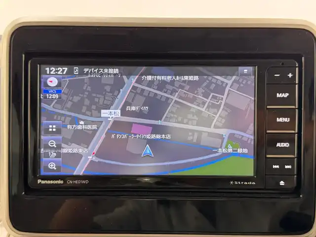 スズキ スペーシア HYBRID X 兵庫県 2022(令4)年 2.8万km オフブルーメタリック/ホワイト2トーン 社外メモリナビ（CN-HE01WD）/（フルセグ/CD/DVD/SD/Bluetooth）/バックカメラ/社外ETC/前後ドラレコ/両側パワースライドドア/シートヒーター/社外14インチアルミホイール/クリアナンスソナー/アイドリングストップ/LKA/PCS/ヘッドライトレベライザー/サーキュレーター/スペアキー