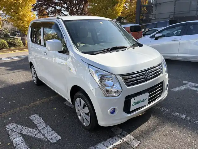 スズキ ワゴンＲ FX 神奈川県 2013(平25)年 3.6万km パール 4WD/マニュアル/メモリナビ(TV無し）/フォグランプ/シートヒーター