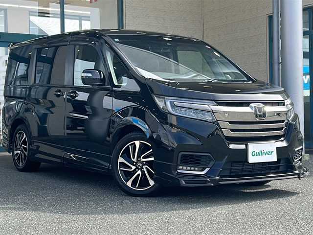 ホンダ ステップワゴン スパーダ クルスピセンシング 愛知県 2018(平30)年 6.9万km プレミアムスパークルブラックパール 登録時走行距離68994km/ワンオーナー/社外7インチメモリナビ/(Bluetooth/フルセグTV/DVD)/ALPINE10.1インチフリップダウンモニター/無限フルエアロ/無限フロアマット/無限ドアバイザー/無限マフラー/ホンダセンシング/衝突軽減ブレーキ/レーンキープアシスト/先行車発進告知/ロードサインアシスト/アダプティブクルーズコントロール/誤発信抑制機能/両側パワスラ/ワクワクゲートバックドア/前席シートヒーター/ビルドインETC/パドルシフト/左側サイドアンダーミラー/スマートキー/(スペアキー×1)/取説/保証書