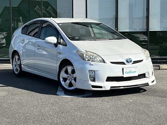 トヨタ プリウス G ツーリングセレクション 岐阜県 2009(平21)年 6.2万km パール 社外SD7インチナビ/プッシュスタート/取説/ヘッドライトウオッシャー/スマートキー/クルーズコントロール/ETC/バックモニター/フルセグ/純正フロアマット/純正アルミ/オートライト/フォグ/キセノンヘッドライト/ドアバイザー