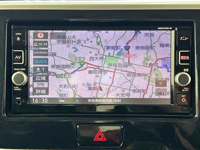 日産 デイズ ルークス ハイウェイスター Xターボ 奈良県 2017(平29)年 2.8万km ホワイトパール 禁煙車/純正ナビ/フルセグTV/（AM/FM/CD/DVD/Bluetooth）/全方位カメラ/インテリジェントエマージェンシーブレーキ/横滑り防止機能/アイドリングストップ/片側パワースライドドア/前方ドラレコ/LEDヘッドライト/オートライト/オートマチックハイビーム/プッシュスタート/スマートキー/純正フロアマット/純正AW