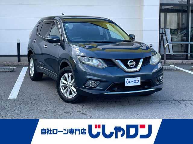 日産 エクストレイル 20X エマージェンシーブレーキ 青森県 2014(平26)年 11.1万km スチールブルー (株)IDOMが運営する【じしゃロン青森店】の自社ローン専用車両になりますこちらは現金、またはオートローンご利用時の価格です。自社ローンご希望の方は別途その旨お申付け下さい。4WD/純正SDナビ/　AM/FM/CD/DVD/BT/フルセグテレビ/ミュージックサーバー/全方位カメラ/ビルトインETC/衝突被害軽減ブレーキ/クルーズコントロール/アイドリングストップ/革シート/シートヒーター /ステアリングスイッチ/パーキングアシスト/コーナーセンサー/スマートキー/プッシュスタート/LEDヘッドライト/オートライト/フォグランプ/ドアバイザー/純正17インチアルミホイール装着