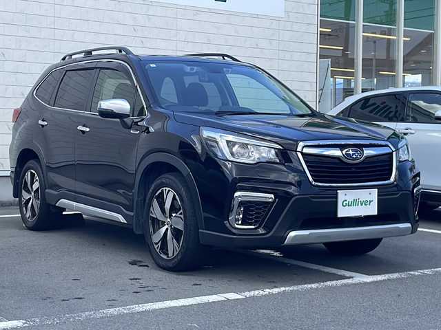 スバル フォレスター ハイブリッド アドバンス 静岡県 2019(平31)年 7.5万km クリスタルブラックシリカ プッシュスタート/スマートキー/アイサイト/純正ナビ/　フルセグTV/MSV/BTオーディオ/DVD/バック、サイド、フロントカメラ/ETC/電動リアゲート/茶革シート/パワーシート/シートヒーター/ハンドルヒーター/コーナーセンサー/オートホールド/LEDヘッドライト