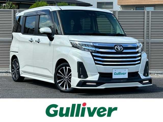 トヨタ ルーミー カスタムG－T 千葉県 2023(令5)年 2.2万km パールホワイトⅢ LED付きGRエアロ/純正9型ナビ/フルセグテレビ/Bluetooth接続/CD/DVD再生/ETC2.0/両側パワースライドドア/スマートアシスト/先行車発信お知らせ/標識認識機能/車線逸脱警報/オートハイビーム/レーダークルーズコントロール/衝突被害軽減システム/横滑り防止装置/アイドリングストップ/前後コーナーセンサー/ドライブレコーダー/LEDヘッドライト/オートライト/プッシュスタート/スマートキー/スペアキー×１/純正アルミホイール/保証書・取扱説明書