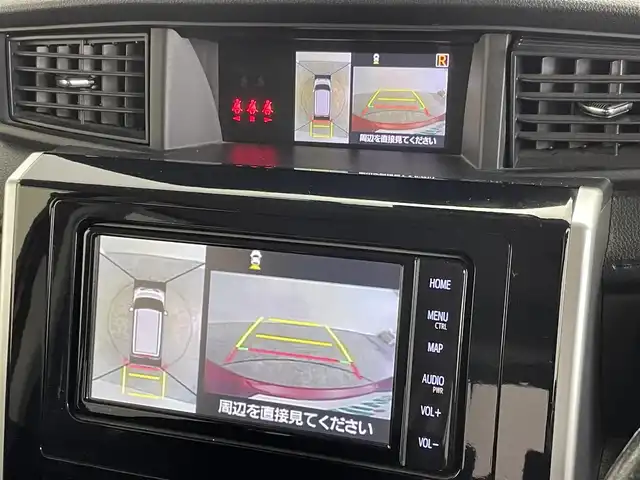 トヨタ ルーミー カスタムG－T 群馬県 2018(平30)年 4.4万km ブラックマイカ/マゼンダベリーメタリック 純正７インチナビ　全方位カメラ　衝突軽減システム　クルーズコントロール　横滑り防止　レーンアシスト　LEDライト　フォグライト　スマートキー　プッシュスタート　純正アルミホイール　禁煙車