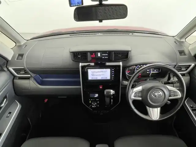 トヨタ ルーミー カスタムG－T 群馬県 2018(平30)年 4.4万km ブラックマイカ/マゼンダベリーメタリック 純正７インチナビ　全方位カメラ　衝突軽減システム　クルーズコントロール　横滑り防止　レーンアシスト　LEDライト　フォグライト　スマートキー　プッシュスタート　純正アルミホイール　禁煙車