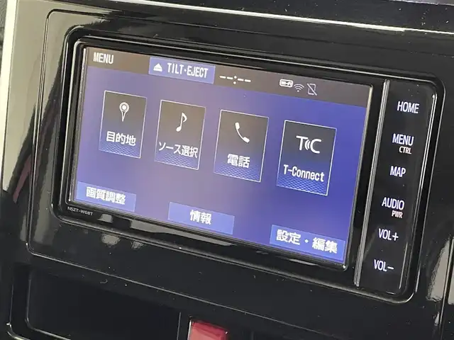 トヨタ ルーミー カスタムG－T 群馬県 2018(平30)年 4.4万km ブラックマイカ/マゼンダベリーメタリック 純正７インチナビ　全方位カメラ　衝突軽減システム　クルーズコントロール　横滑り防止　レーンアシスト　LEDライト　フォグライト　スマートキー　プッシュスタート　純正アルミホイール　禁煙車