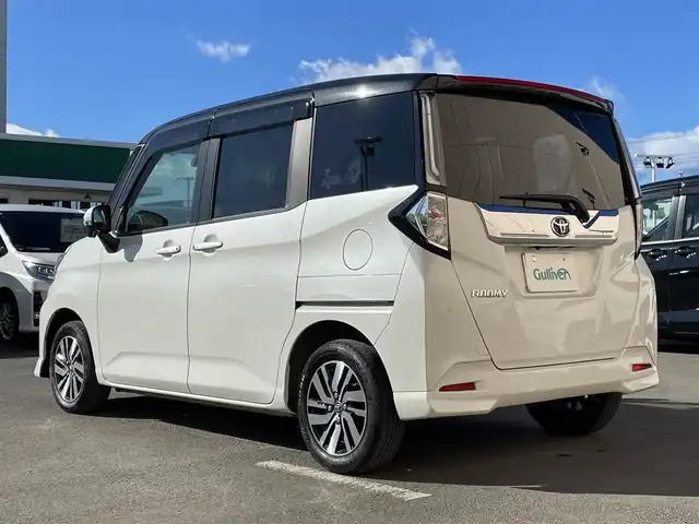 トヨタ ルーミー カスタムG 東京都 2021(令3)年 5.2万km パールホワイトⅢ 純正ディスプレイオーディオ/全方位カメラ/フルセグテレビ/Apple CarPlay/Android Auto/両側パワースライドドア/クルーズコントロール/ETC/革調シートカバー/LEDヘッドライト/オートヘッドライト/コーナーセンサー/スマートキー