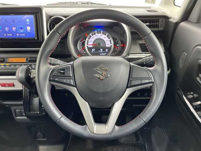 スズキ スペーシア カスタム HYBRID XS 栃木県 2018(平30)年 4.3万km ピュアホワイトP メモリナビ/(CD/DVD/フルセグTV/Bluetooth/SD)/衝突被害軽減ブレーキ/車線逸脱制御機能/後方コーナーセンサー/両側パワースライドドア/シートヒーター/禁煙車/オートライト/LEDヘッドライト/横滑り防止装置/フォグランプ/スマートキー/プッシュスタート/アイドリングストップ/ステアリングスイッチ/革巻きステアリング/電動格納ミラー/純正１５インチアルミホイール/フロアマット