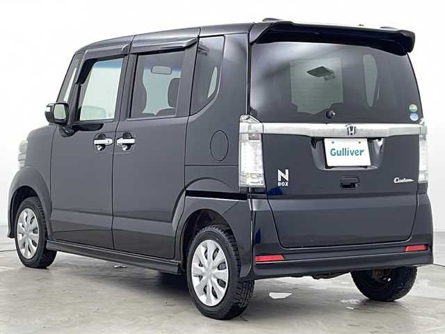 ホンダ Ｎ ＢＯＸ カスタム G 道央・札幌 2013(平25)年 5.7万km クリスタルブラックパール ・4WD/・社外ディスプレイオーディオ&CD&DVD&USB/・社外ドライブレコーダー/・社外AW付サマータイヤ積込/・オートライト/・HIDヘッドライト/・スマートキー/・スペアキー/・ECON/・横滑り防止