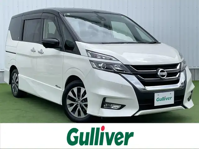 日産 セレナ ハイウェイスター プロパイロットED 香川県 2016(平28)年 5.3万km ブリリアントホワイトパール 2トーン 登録時走行距離：52658km/純正９インチナビ/純正フリップダウンモニター　/フルセグＴＶ　/ＥＴＣ　/アラウンドビューモニター　/プロパイロット　/両ハンズフリー/両側オートパワーススライド/デジタルインナーミラー　/純正ＡＷ　/ＬＥＤヘッドライト　/フォグライト/wサイドエアバック/横滑り防止