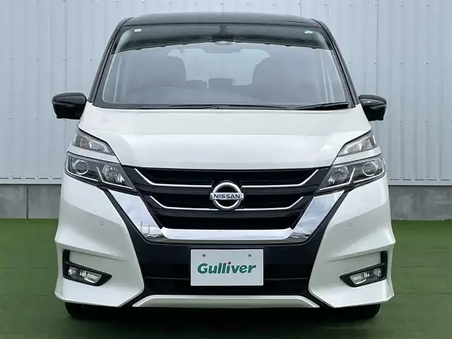 日産 セレナ ハイウェイスター プロパイロットED 香川県 2016(平28)年 5.3万km ブリリアントホワイトパール 2トーン 登録時走行距離：52658km/純正９インチナビ/純正フリップダウンモニター　/フルセグＴＶ　/ＥＴＣ　/アラウンドビューモニター　/プロパイロット　/両ハンズフリー/両側オートパワーススライド/デジタルインナーミラー　/純正ＡＷ　/ＬＥＤヘッドライト　/フォグライト/wサイドエアバック/横滑り防止