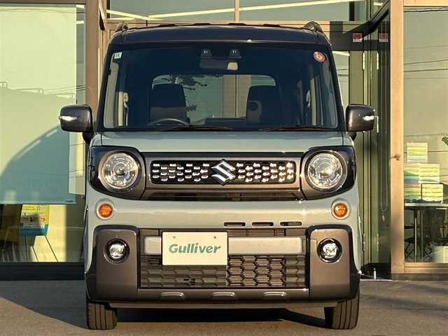 スズキ スペーシア ギア HYBRID XZターボ 愛媛県 2022(令4)年 2.5万km オフブルーメタリック/ガンメタリック2トーンルーフ ワンオーナー/純正ナビ（Bluetooth/フルセグTV）/両側パワースライドドア/ヘッドアップディスプレイ/バックカメラ/アダプティブクルーズコントロール/シートヒーター/純正フロアマット/純正14インチアルミホイール/パドルシフト/ステアリングリモコン/後席用テーブル/ルーフレール/リアセンサー/LEDヘッドライト/スマートキー
