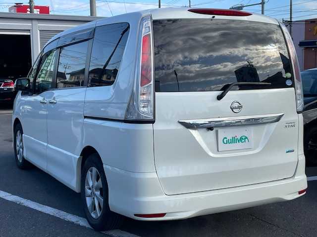日産 セレナ ハイウェイスター Vセレクション 宮城県 2012(平24)年 19.1万km ブリリアントホワイトパール 登録時走行距離191050km/社外HDDナビ/AUX/CD/DVD/ワンセグTV/両側パワースライド/ETC/バックカメラ/フォグランプ/ドアバイザー