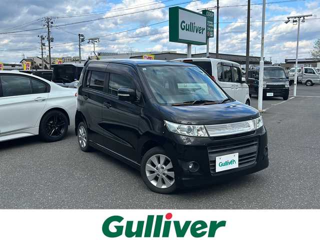 スズキ ワゴンＲ スティングレー T 青森県 2009(平21)年 9.4万km スパークブラックパール ４WD/MDチェンジャー/（FM／AM／CD〉/ステアリングスイッチ/パドルシフト/シートヒーター（運転席）/ドアバイザー/電動格納自動ミラー/フォグライト/社外スタッドレスタイヤ/保証書/取り扱い説明書