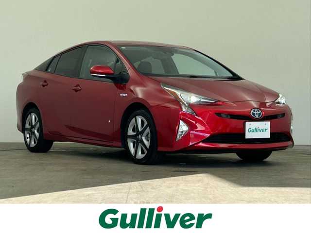 トヨタ プリウス A ツーリングセレクション 千葉県 2016(平28)年 2.5万km エモーショナルレッド 禁煙車/トヨタセーフティセンス/・レーンディパーチャーアラート/・レーンキープアシスト/・ヘッドアップディスプレイ/・ブラインドスポットモニター/・プリクラッシュセーフティ/・プリクラッシュセーフティブレーキ/・レーダークルーズコントロール/・クリアランスソナー/ビックX９インチアルパインメモリナビ/・型番：X9V/・CD/DVD/Bluetooth/フルセグTV/・バックカメラ/・ビルトインETC/革巻きステアリング/・ステアリングスイッチ/レザーシート/・DNシートヒーター/純正フロアマット/純正１７インチAW/オートライト/・LEDヘッドライト/・LEDフォグランプ