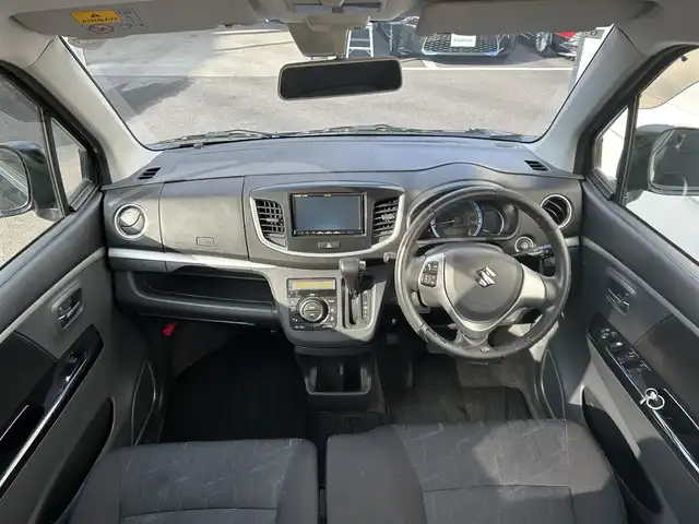 スズキ ワゴンＲ スティングレー X 佐賀県 2015(平27)年 10万km ブルーイッシュブラックパール3 衝突被害軽減システム/社外ナビ/・フルセグTV/BT/CD/DVD/純正14インチAW/運転席シートヒーター/HIDヘッドライト/オートライト/フォグランプ/プッシュスタート/スペアキー×１/保証書/取扱説明書